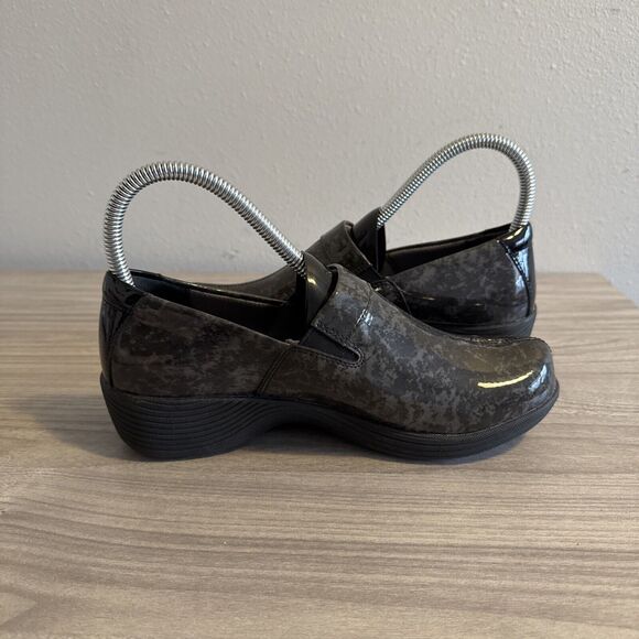 Work Wonders by Dansko Black Dark Grey Clogs Shoes Women Eu Sz 36 US Sz 5.5-6 - Picture 9 of 11